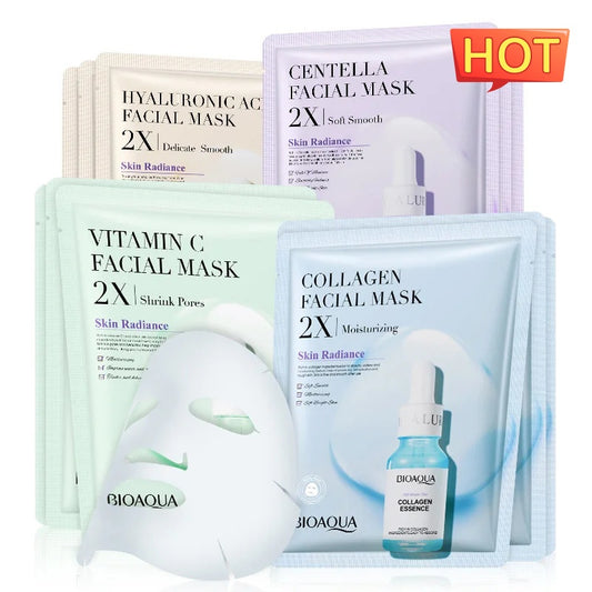 Collagen Face Mask ™️- Moisturizing Firming Face Sheet Mask Hyaluronic Acid Facial Masks Beauty Skin Care Gel Skin Care